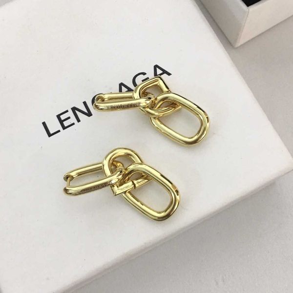 

bb earrings bajia's new thick chain earrings and earrings, Golden