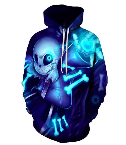 

new undertale hoodies 2019 new design sans pattern 3d printing fashion men women hoodies sweatshirts ypf6259282377, Black