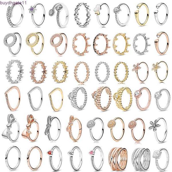 

et3k ring new trendy 925 sterling silver heart crown shape women's original pandora wedding jewelry fashion accessories