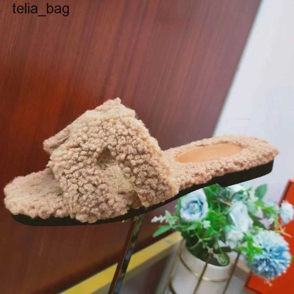 

sandal one hermzs dsigner word teddy bear bear fur oran furry emma slipper shoes slippers winter for designer mop women 2023 color matching