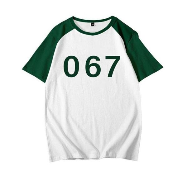 

colorblock tshirt gym clothing shortsleeved squid game sports suit men039s set2343687, White;black