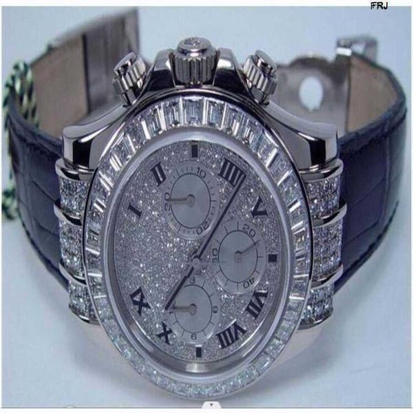 

rolaxs watch diamond 3a mens 18kt white gold full model 116599 automatic mechanical movement es wristwatches gift box frj spmw, Slivery;golden