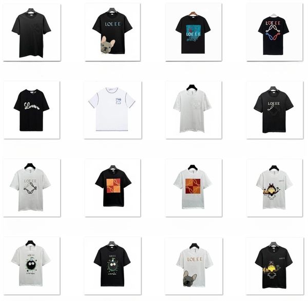 

2023 designer letter print men's t shirt street hip hop high street short sleeve women's t shirt fashion couple sweatshirt, White;black