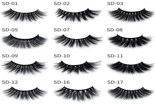 

false eyelashes mink eyelashes17 styles selling 1pair lot real siberian 3d full strip eyelash long individual lashes extension5193010