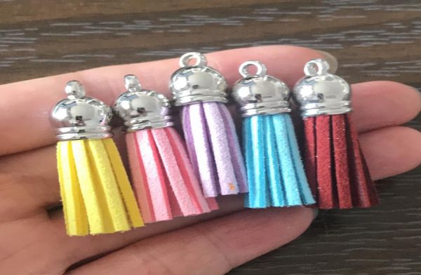 

whole diy velvet tassel charms 10 colors tassel pendant charm for bracelets necklace earrings key chain bookmark zipper pulls8473656, Bronze;silver