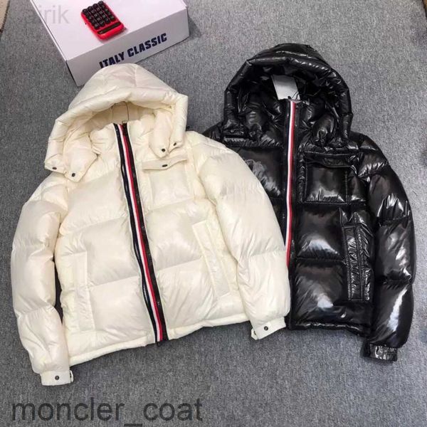

fashion coat men's down vest nylon down bomber jacket ribbed sleeves designer warm gentleman remove hood embellished pocket zipper buck, Black