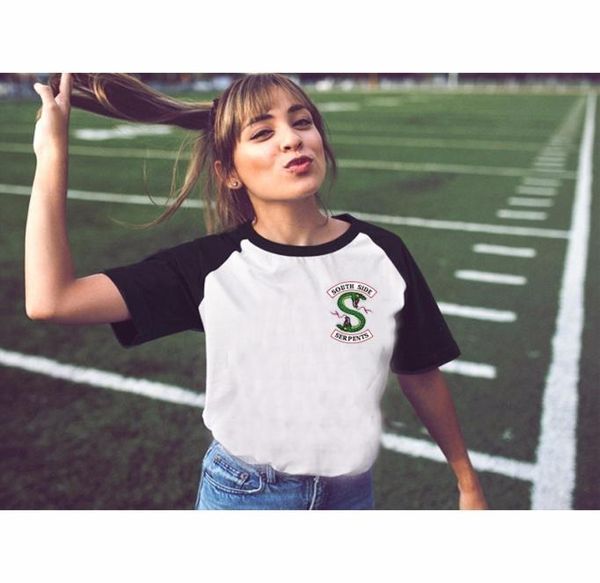 

new riverdale t shirts women summer harajuku style short sleeve tshirt girl riverdale southside serpents tees for female y201211542, White