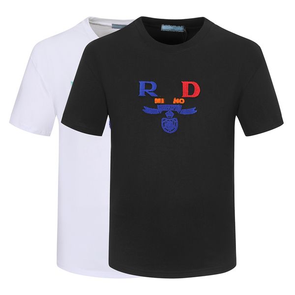 

cotton t-shirt men's 23 summer fashion men's tee new design letter logo printing t leisure shopping pullover short sleeve shirt as, White;black