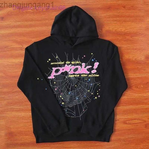 

8od5 men's hoodies sweatshirts designer kanyes style spider 555555 hoodie jacket spi5er 555 pink fashion streetwear printed and women&#, Black