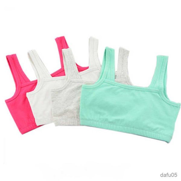 

tank 2022 summer tank for girls cotton children's underwear fashion undershirt kids colored camisole teenager singlets clothing r23081, Blue