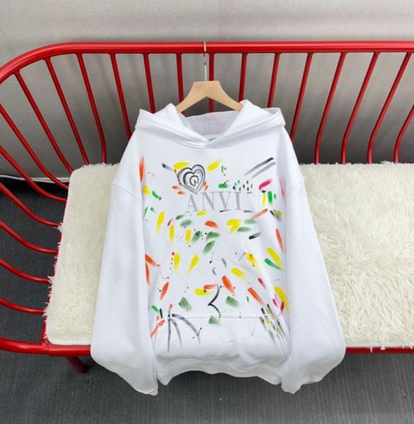 

2022 europe paris hoodie autumn winter splash ink painted hoody fashion men women terry cotton pullover sweatshirt6692804, Black;brown