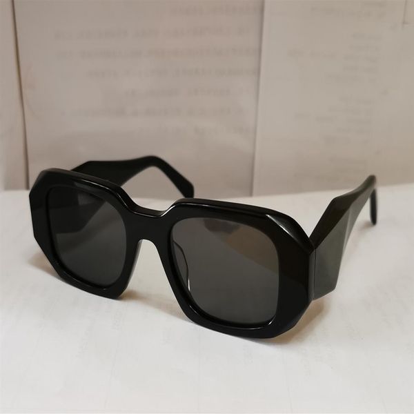 

black grey sunglasses square frame fashion sunglasses for women occhiali da sole uv400 protection eyewear with box261z, White;black