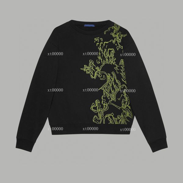 

mens designer sweaters hoodies famous hip hop men women hoodie street cotton loose fit sleeve sweatshirt womens casual round neck long sweat, Black;brown