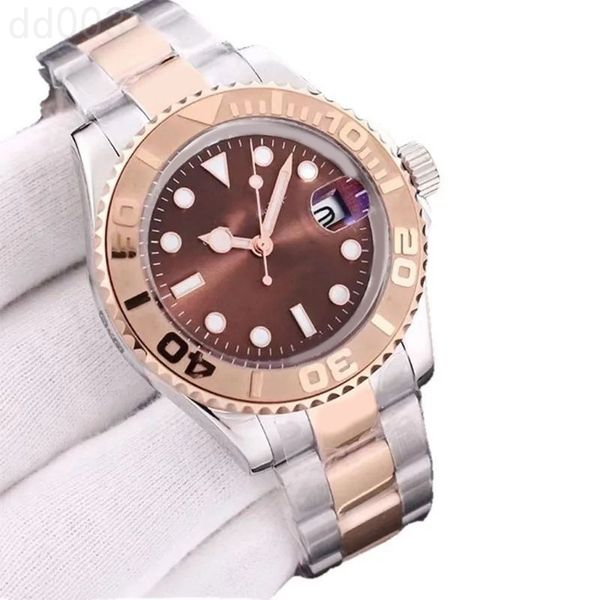 

automatic men watch fashion designer watches for women business party aaa quality montre luxe 40mm yachtmaster stainless steel wristwatch ew, Slivery;brown