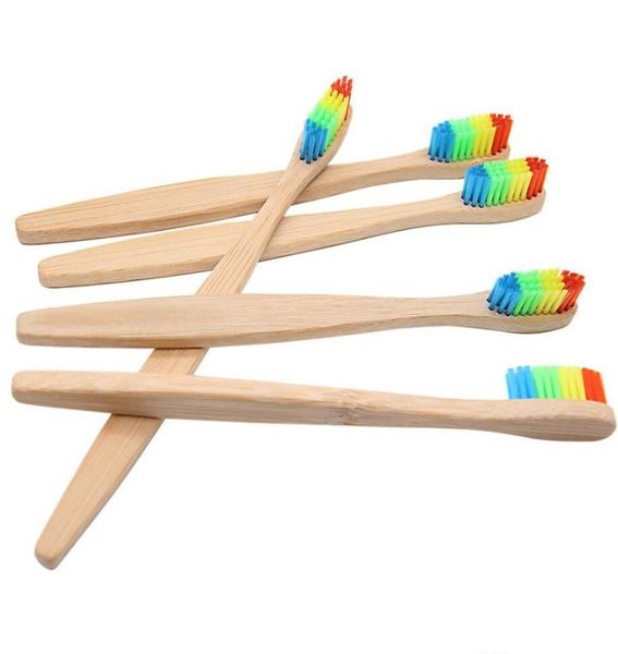

wood rainbow toothbrushbamboo environmentally toothbrush bamboo fibre wooden handle tooth brush whiteningrainbow6692127