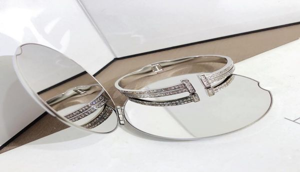 

classic bracelets women bangle luxury designer letter bracelet crystal 18k gold plated 925 silver plated stainless steel wedding l6609902, Black