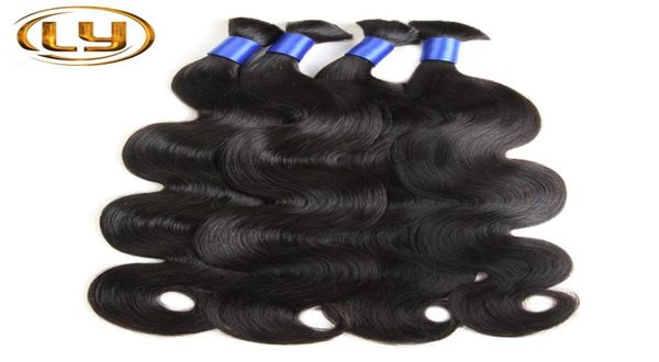 

natural wave 100 human hair micro mini braiding bulk hair 1b body wave hair bulk for cabelo humano natural cacheado6072505, Black
