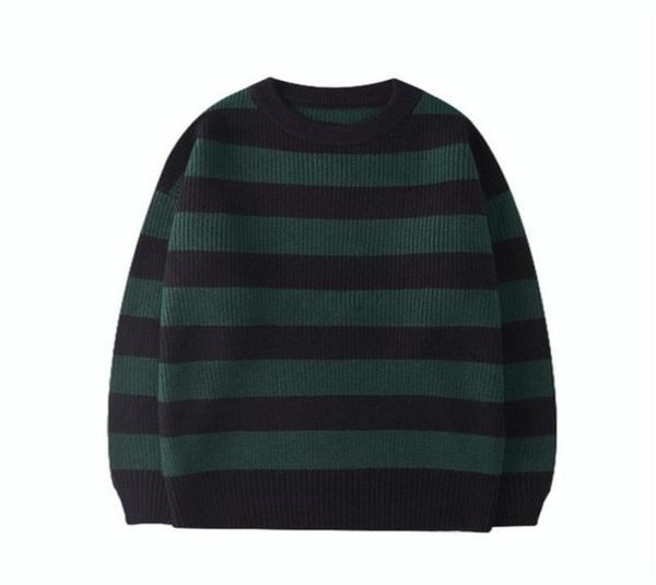

men039s sweaters harajuku streetwear striped sweater knitted jumpers men women vintage pullovers tate langdon same style5693347, White;black