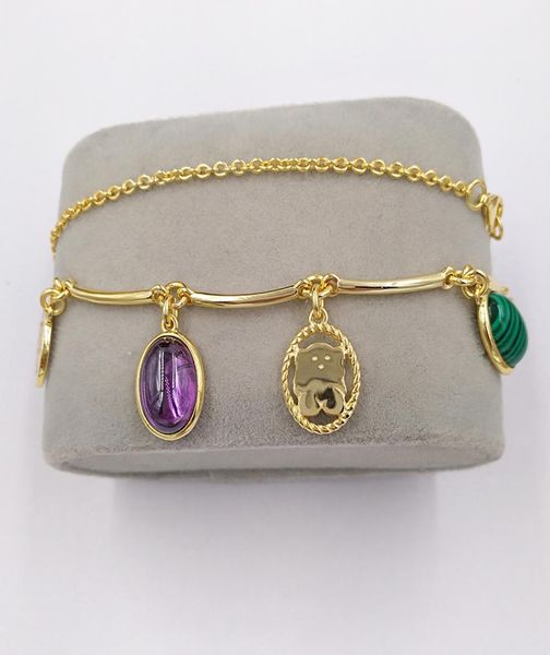 

vermeil silver camee necklace with gemstones authentic 925 sterling silver pendants fits european bear jewelry style gift andy jew7653517