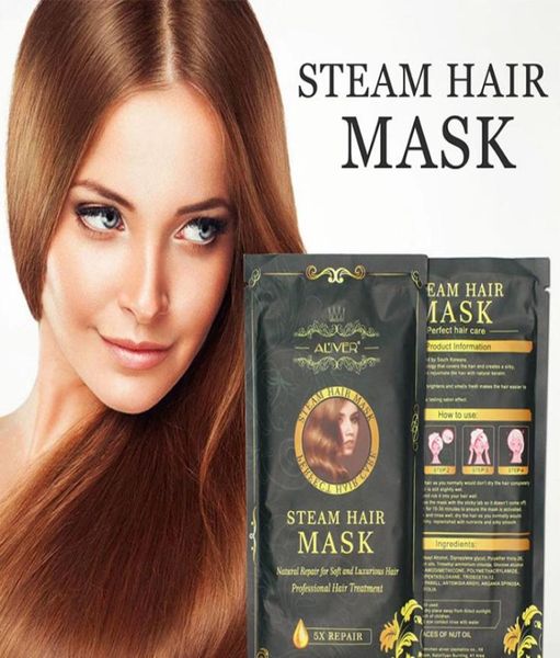 

aliver brand heating steam hair mask magical treatment mask repairs damage restore soft hair all hair3275184