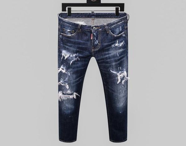 

20ss brand new mens designer jeans distressed zipper hole men jeans casual jeans men skinny biker pants j597546243416, Blue
