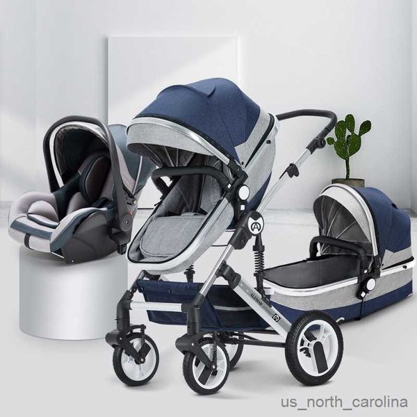 

strollers# 2023 new baby stroller baby stroller 3 in 1 high landscape car stroller with bassinet newborn portable travel baby carriage r2308