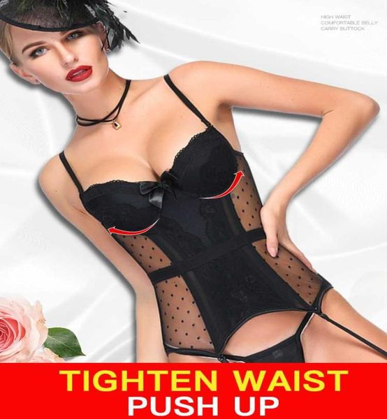 

bustier corset steampunk lingerie gothic style women basque underwear erotic transparent lace mesh bodice underwear sheath8290253, Black;white
