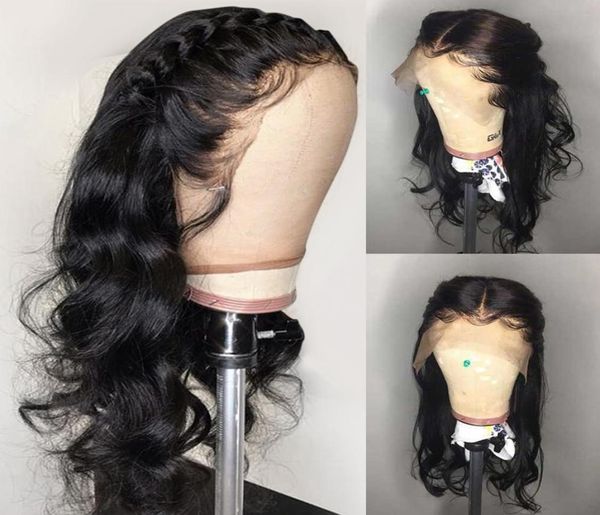 

brazilian body wave lace front human hair wigs for women natural black bleached pre plucked with baby hair remy bleached knots new1151723