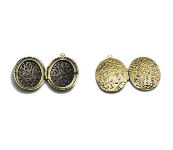 

beadsnice small locket frame pendant oval brass locket charm filigree blank po locket handmade gift for him id 33665242608, Silver