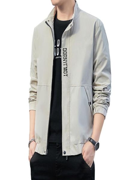 

mens spring fall casual loose fit thin lightweight outerwear sportswear bomber jackets coat golf jacket full zipper windbreaker1929701, Blue;black