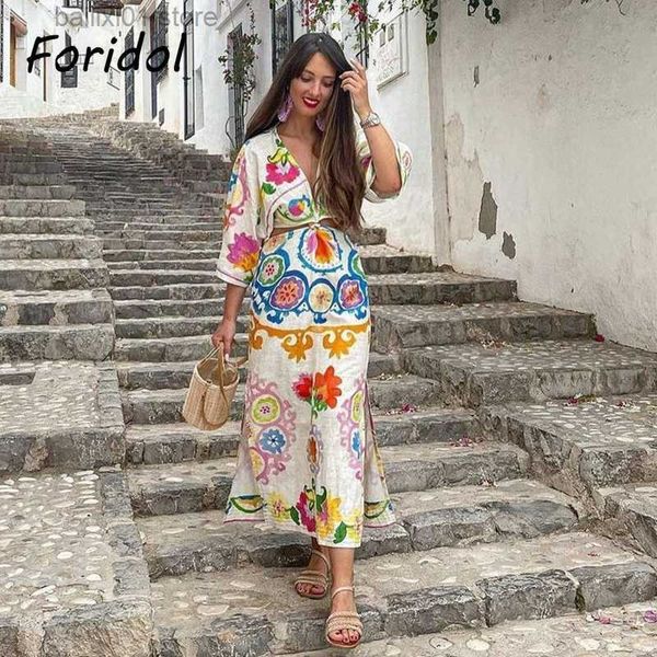 

basic casual dresses floral print boho autumn cotton linen slit maxi long dress s/4 batwing sleeve v neck wiast cut out midi dress vestidos, Black;gray