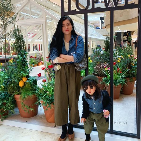 

kids denim shirts boys girls cartoon embroidery casual shirt outwear 2023 autumn mommy and me all-matching soft cowboy z3540, White;black