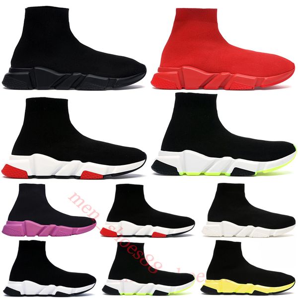 

designer platform runner sneaker socks casual shoes sock shoe knit sneakers speeds booties men woman dark navy clearsole white black red spe