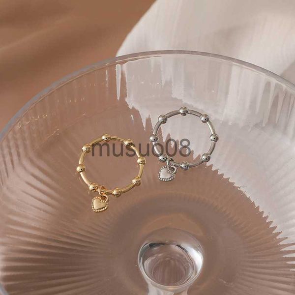 

band rings wholesale jewelry silver color heart pendant ring charms fashion for women wedding engagement ring gift j230817