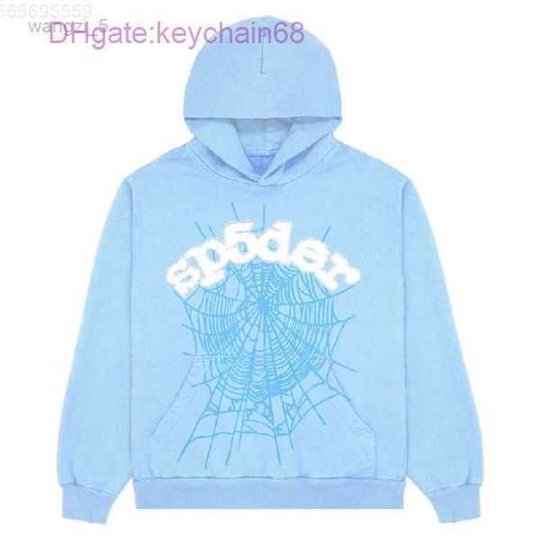 

w36a men's hoodies sweatshirts 2023 new sky blue sp5der men women 1 hip hop young thug spider world wide 555555 pullover g230328 7 ko4v, Black