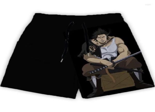 

men039s shorts anime black clover sports classic gym workout mesh one layer running fashion design swimming fitness2071098, White;black