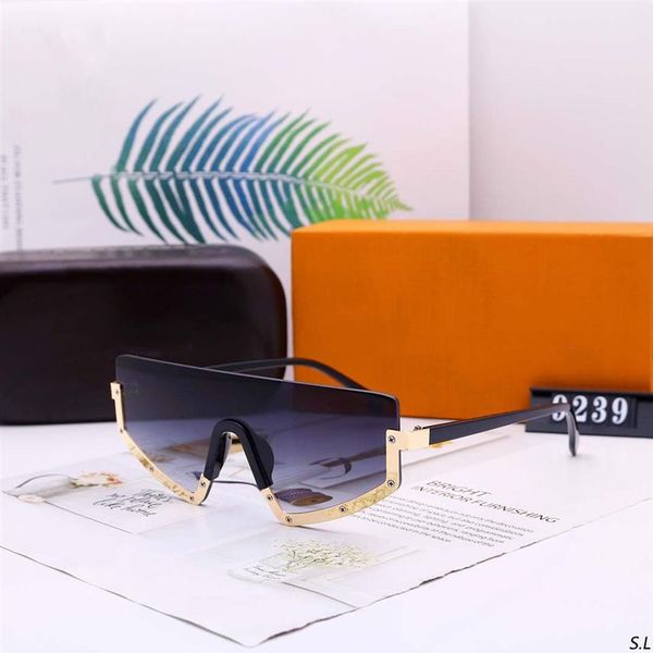 

fashion- woman sunglasses designer sunglasses man womens oversized goggle glasses uv400 v letters 9239 6 color with b278z, White;black