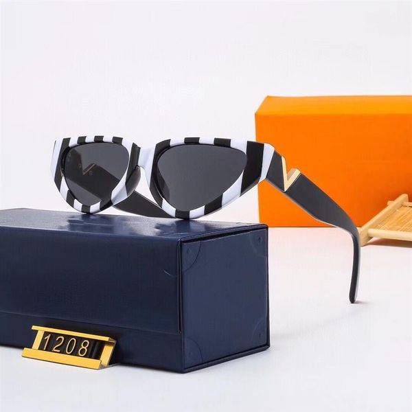 

2023 new designer fashion sunglasses for men women black cool cat eye sunglasses mens womens eyeglasses ladies outdoor beach desig228c, White;black