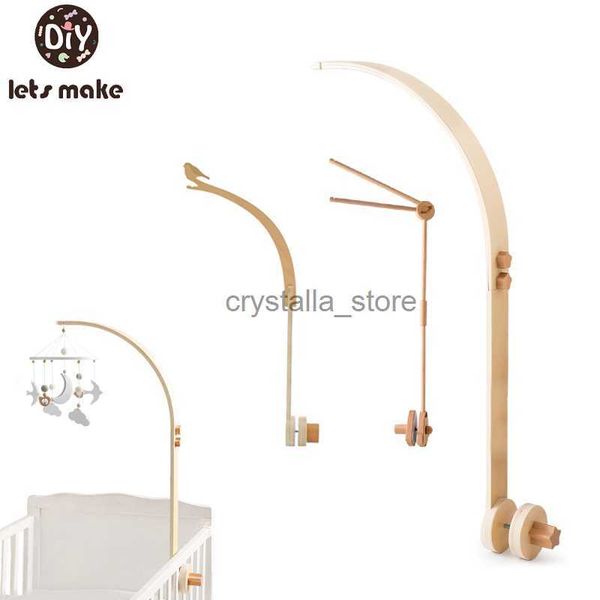 

baby wooden bird shape bed bell bracket hanging rattles toy hanger baby crib bed bell toy holder arm bracket gifts hkd230817