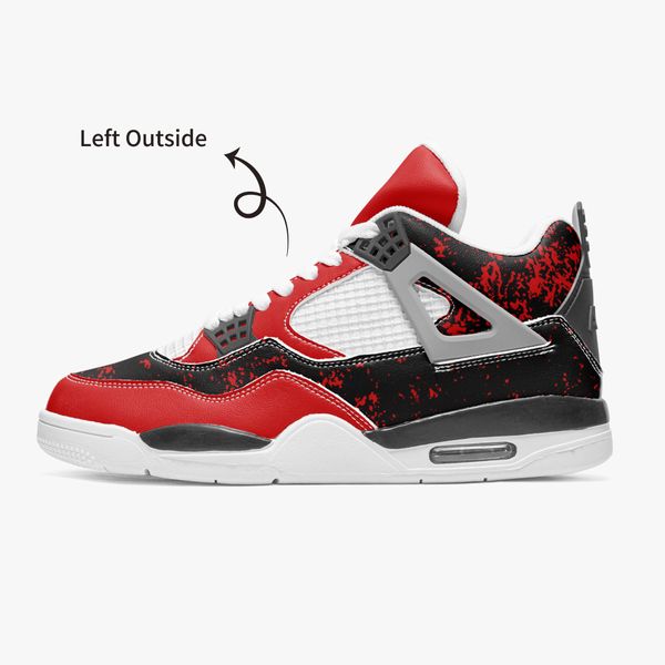 

new diy custom basketball shoes mens and womens classic black and red embellishments with spots for customized comfort trainers outdoor spor