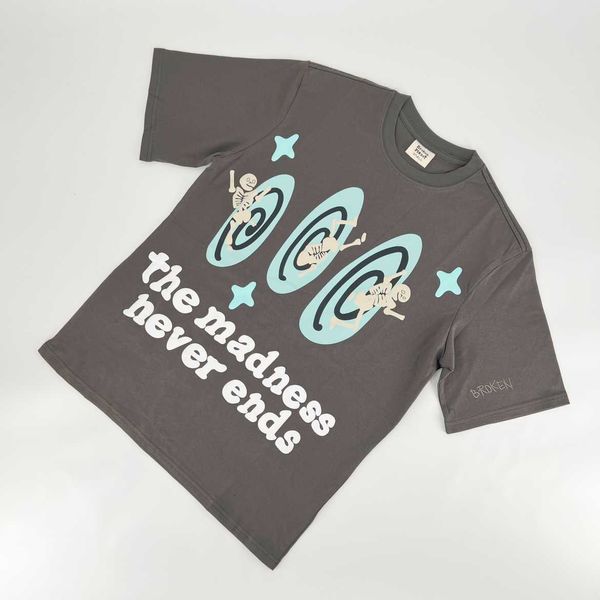 

broken planet the madness never ends tee, White;black