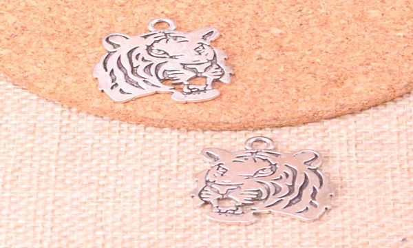 

27pcs charms roaring tiger head 2724mm antique making pendant fitvintage tibetan silverdiy handmade jewelry3327710, Bronze;silver