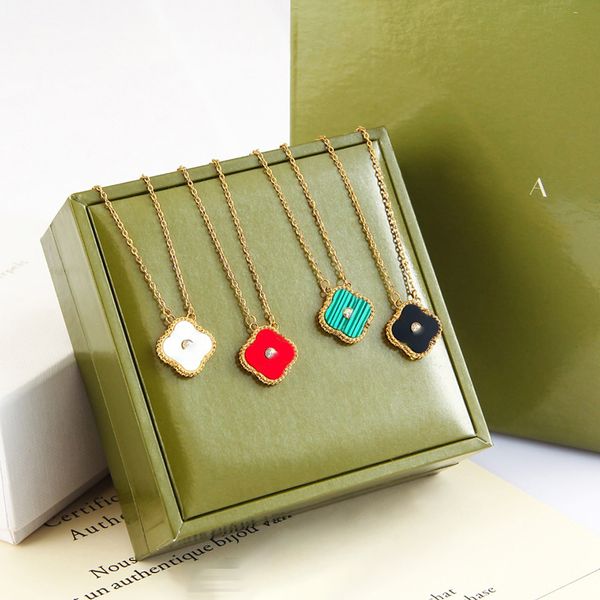 

necklace designer necklaces luxury necklaces for women clover necklaces pendant necklaces charm classic jewelry trendy temperament elegant h, Silver