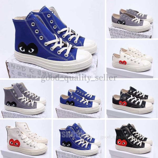 

all starsds shoe cdg canvas play love with eyes hearts 1970 1970s big eyes beige black classic casual skateboard sneakers designer size 35-4