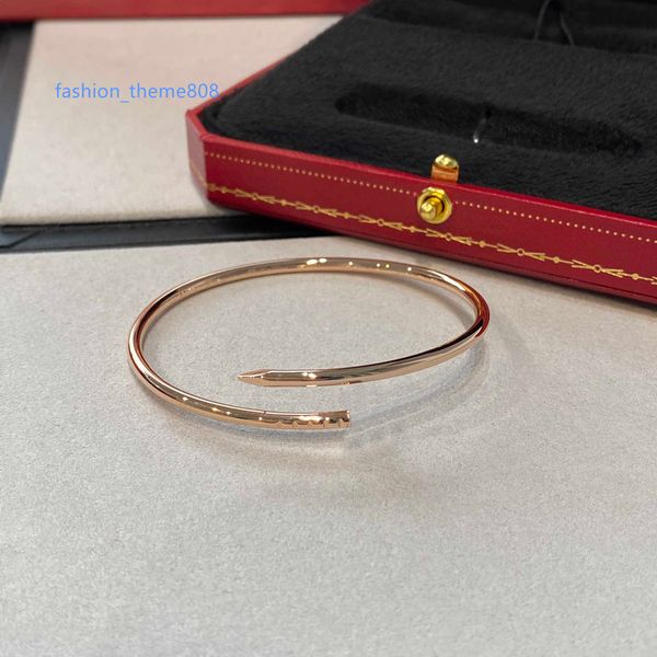 

high edition slim nail bracelets designer gold bracelet jewelry for women men love bangle stainless steel jewelry not allergic nails love je, Black