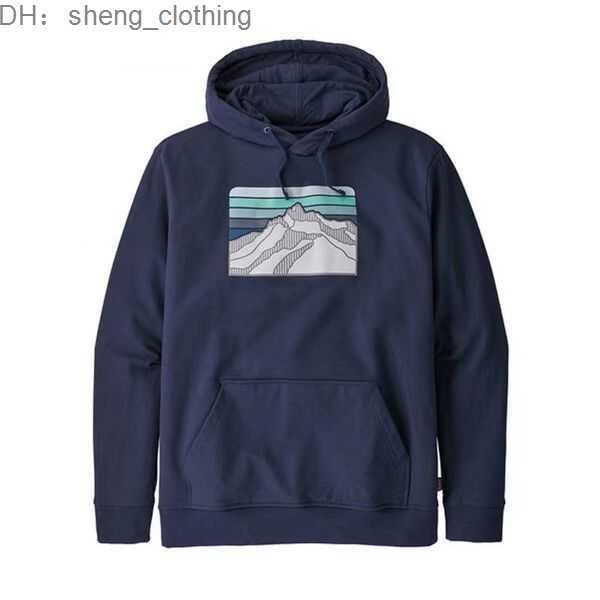 

men's hoodies sweatshirts mountain tricolor brushed fashion women men designer patagonias letter print sweatshirt jacket pants io8 esse, Black;brown