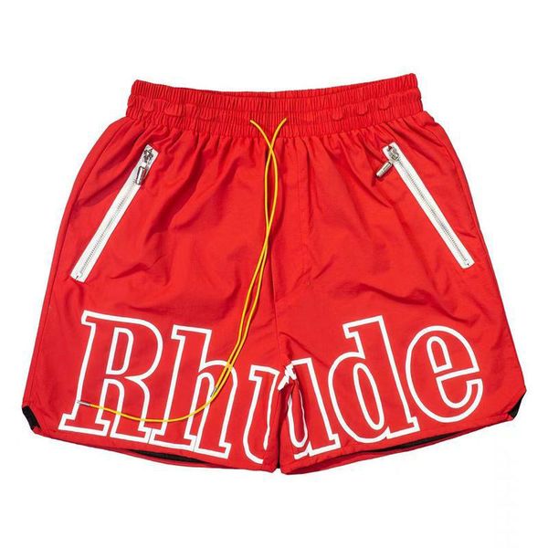 

shorts mens rhude designer short men summer quick fast drying breathable mesh drawstring beachwear loose sports shorts for men quality, White;black