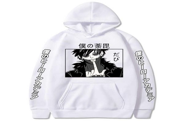

japanese anime dabi boku no my hero academia hoodie cool cartoon sad boy print streetwear fashion oversized sweatshirts y083755301, Black