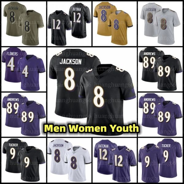 

8 lamar jackson football jersey baltimores raven mark andrews rashod dobbins justin tucker oweh ray lewis marlon humphrey patrick queen 4 za, Black;red
