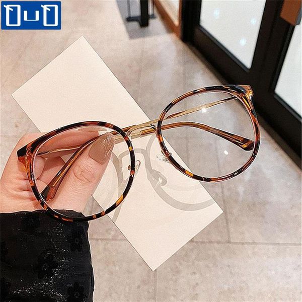 

sunglasses qutzzmnd vintage anti-blue light glasses frame women men fashion round big size metal optical spectacle eyeglass comput293z, White;black